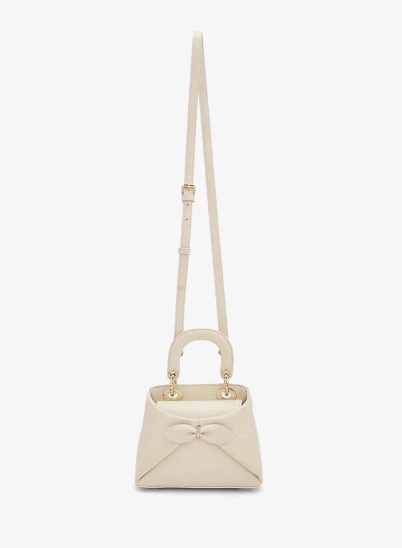 Celeste IVORY Bow Accent Crossbody Bag With Top Handle for Women | Best Price UAE