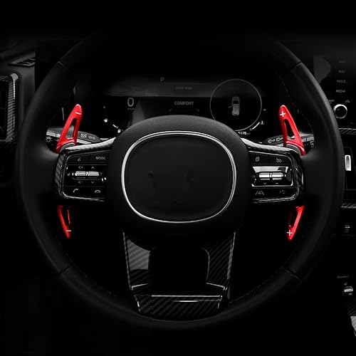 SANRILY Red Aluminum Steering Wheel Shifter Paddle Covers Fit for Kia 2024 forte gt line Sorento MQ4 K3 K7 Carnival KA4 Sorento Optima K5 Sportage 2020 Paddle Shifter Extension Accessories - Image 4