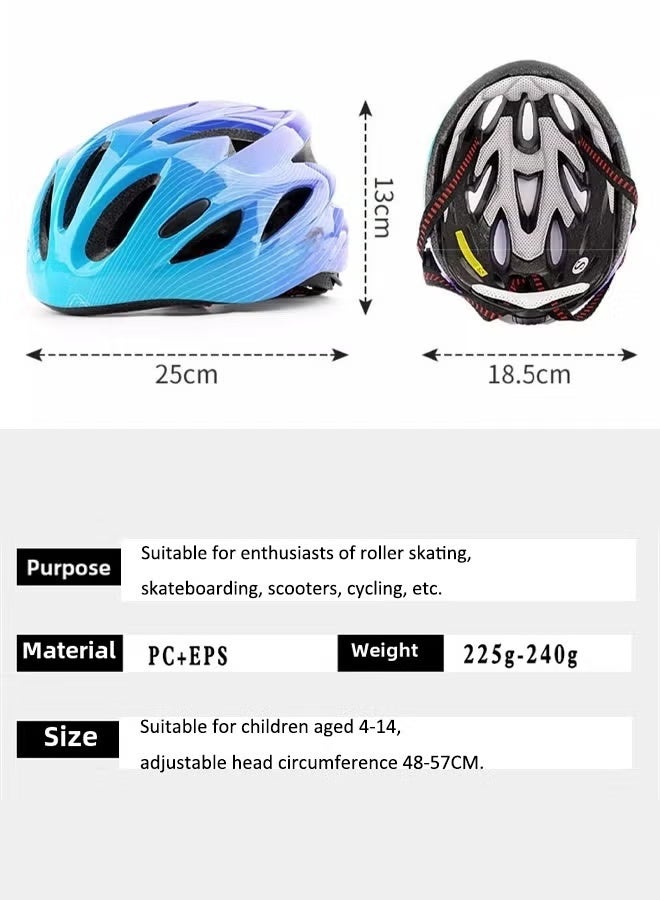 Llzzichu Children's Helmet Children's Cycling Protective Gear Bicycle Helmet Shock-Absorbing and Impact-Resistant Removable Lining Adjustable Head Circumference Unisex Suitable for Roller Skating,Cycling Helmet,For Skating Bike Scooters - Image 2