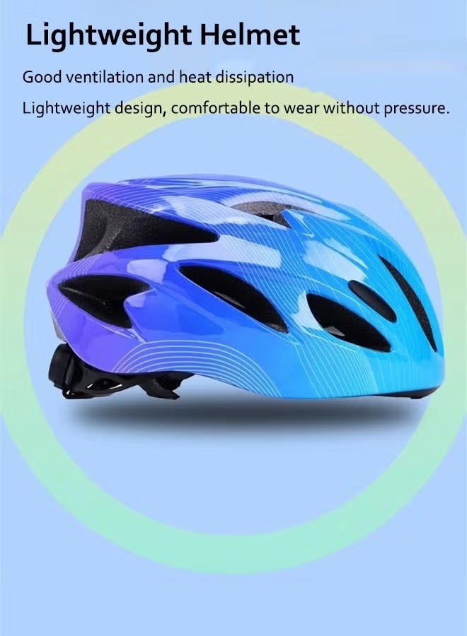 Llzzichu Children's Helmet Children's Cycling Protective Gear Bicycle Helmet Shock-Absorbing and Impact-Resistant Removable Lining Adjustable Head Circumference Unisex Suitable for Roller Skating,Cycling Helmet,For Skating Bike Scooters - Image 3
