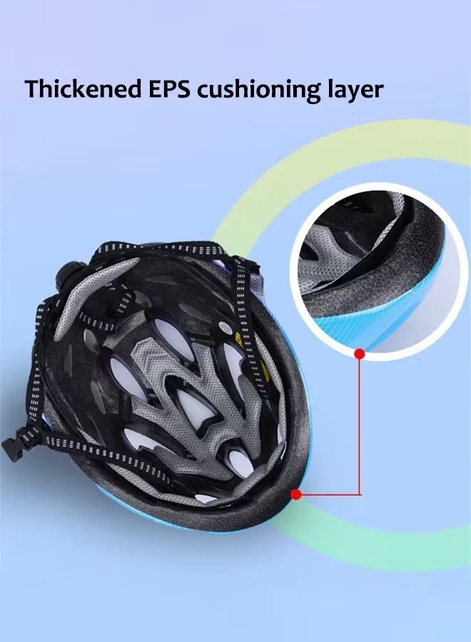 Llzzichu Children's Helmet Children's Cycling Protective Gear Bicycle Helmet Shock-Absorbing and Impact-Resistant Removable Lining Adjustable Head Circumference Unisex Suitable for Roller Skating,Cycling Helmet,For Skating Bike Scooters - Image 5