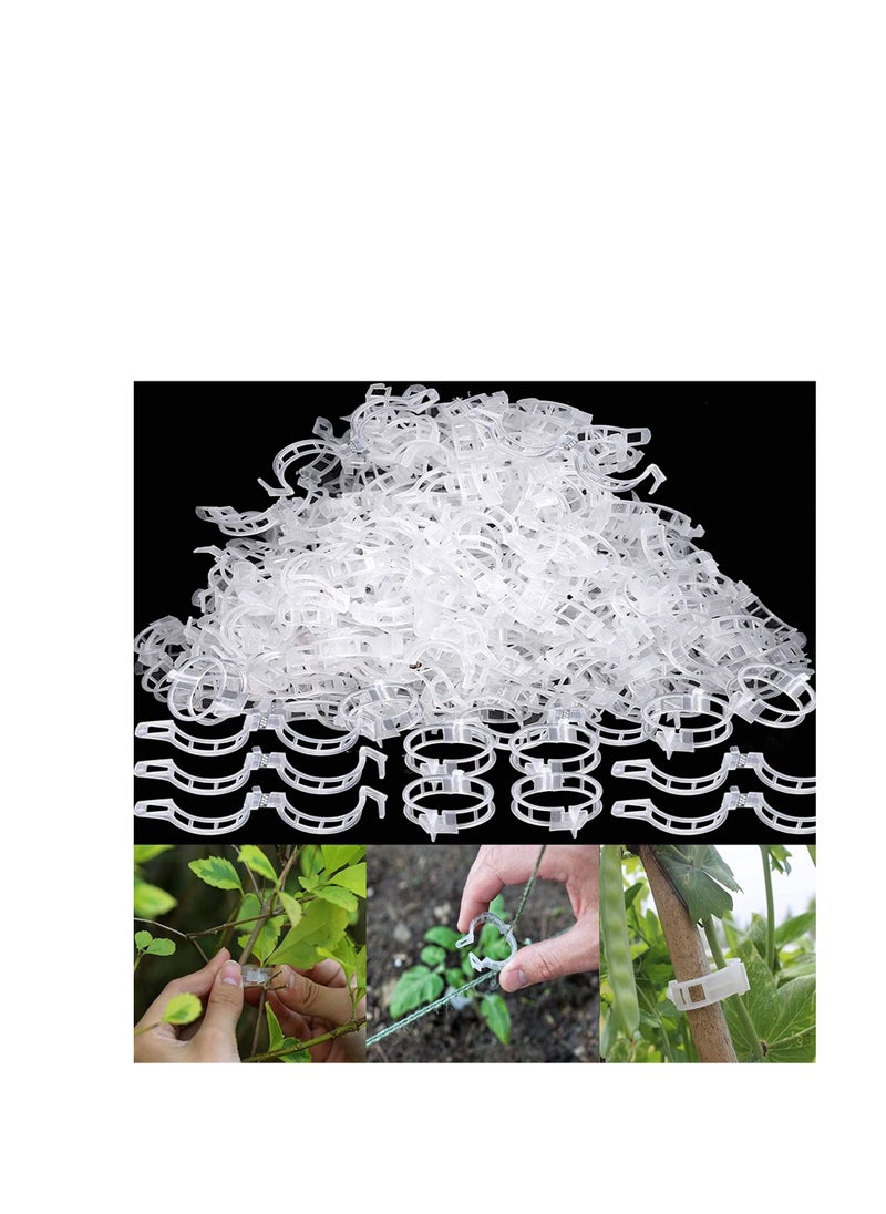 SYOSI 200 Pcs Plant Support Garden Clips Tomato Trellis Clip Tomato Vine Clips Help Vine Vegetables to Grow Upright and Make Plants Healthier  - Image 1