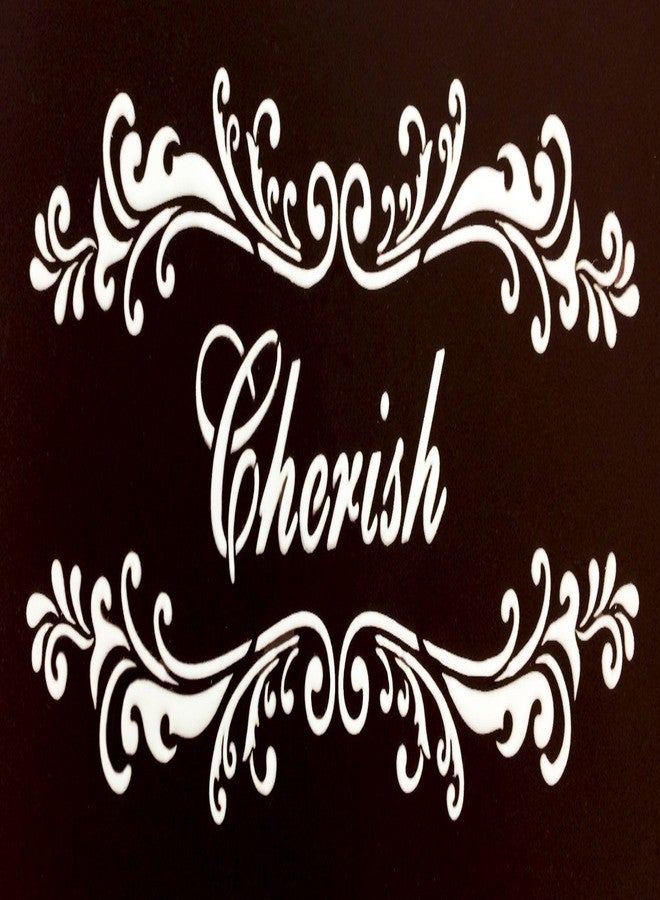 Designer Stencils C811 Florentine Scroll Cake Side Stencil, Beige/Semi-Transparent - Image 2