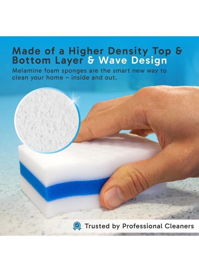 Oh My Clean (50 Pack) Extra Durable Eraser Sponge - Extra Thick, Long Lasting, Premium Melamine Sponges in Bulk - Multi-Purpose Power Scrubber - Bathroom, Kitchen, Floor, Bathtub, Toilet, Baseboard, Wall Cleaner - Image 3