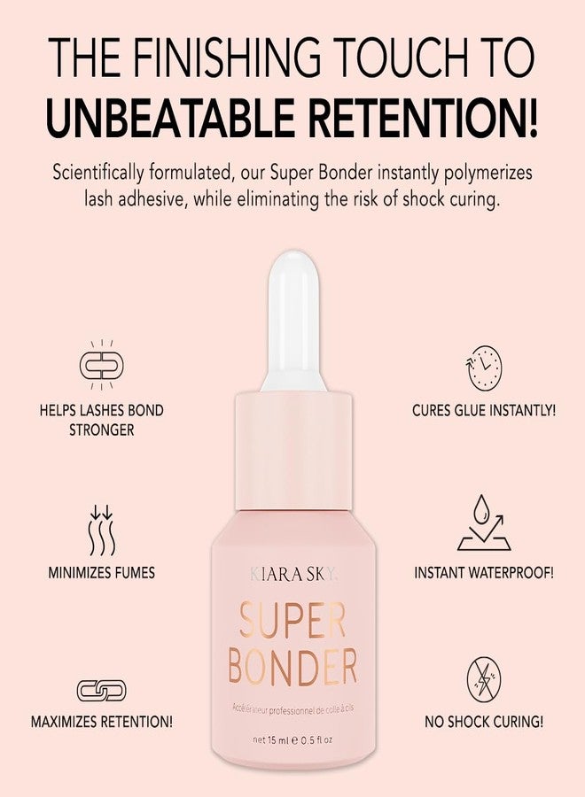 KIARA SKY LASH Super Bonder for Eyelash Extensions with Special Dropper | Glue Accelerator | Speed Up Drying Time | Increase Adhesive Bonding Power | Professional Use Only 15ml NOT A Glue - Image 2