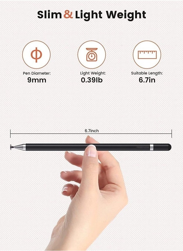 Universal Stylus Pen For Touch Screens Passive Stylus Pen Compatible With IOS And Android Devices IPad IPhone Laptop Samsung Phones And Tablets For Drawing And Handwriting  - Image 4