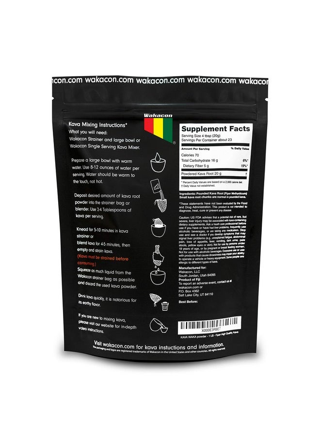 Wakacon - Kava Waka Powder - Authentic, Noble Kava Root Powder From Fiji - Premium, Responsibly Sourced, 16 Oz - Image 1