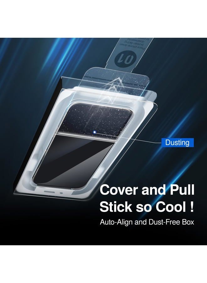 SmartDevil 2 Pack Screen Protector for iPhone 17 Pro Max, Bubble-and-Dust-Free Box, HD Tempered Glass, Military Grade Shatterproof & Ultra Durable, Easy Installation - Image 3