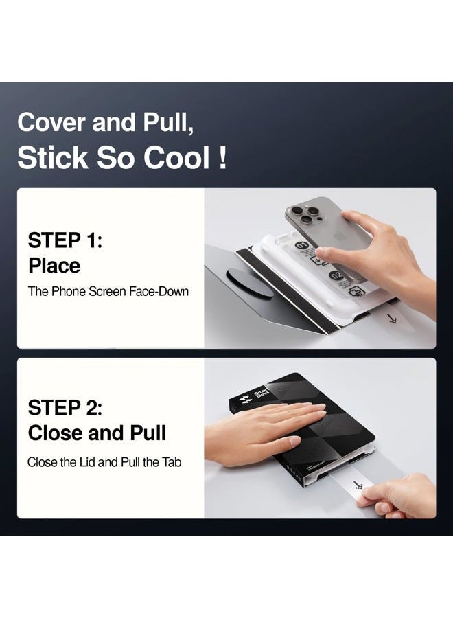 SmartDevil 2 Pack Screen Protector for iPhone 17 Pro Max, Bubble-and-Dust-Free Box, HD Tempered Glass, Military Grade Shatterproof & Ultra Durable, Easy Installation - Image 2