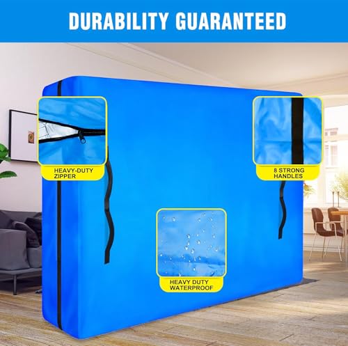 MorTime Mattress Bags for Moving and Storage, Zippered Mattress Storage Bag with 8 Strong Carrying Handles, Reusable Mattress Protector Cover Moving Supplies (Twin) - Image 3