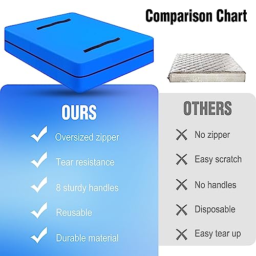 MorTime Mattress Bags for Moving and Storage, Zippered Mattress Storage Bag with 8 Strong Carrying Handles, Reusable Mattress Protector Cover Moving Supplies (Twin) - Image 4