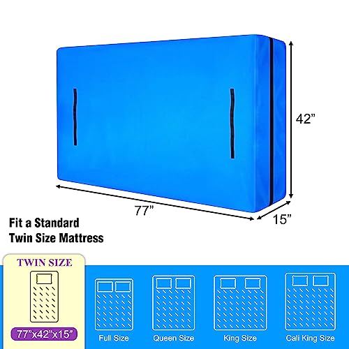 MorTime Mattress Bags for Moving and Storage, Zippered Mattress Storage Bag with 8 Strong Carrying Handles, Reusable Mattress Protector Cover Moving Supplies (Twin) - Image 2