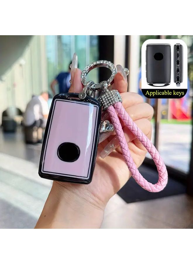 TPU Car Key Case Cover Fit For Mazda 3 Alexa CX30 CX5 CX3 CX8 CX9 Keyless Auto Accessories Black Pink With Buckle - Image 4