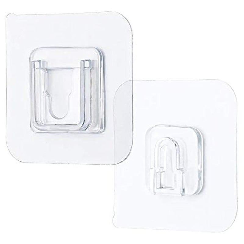 Perfect Pricee Double Sided Adhesive Wall Hooks Hanger Strong Transparent Suction Cup Sucker Kitchen Bathroom Wall Storage Holder Set of 10 Pair - Image 1