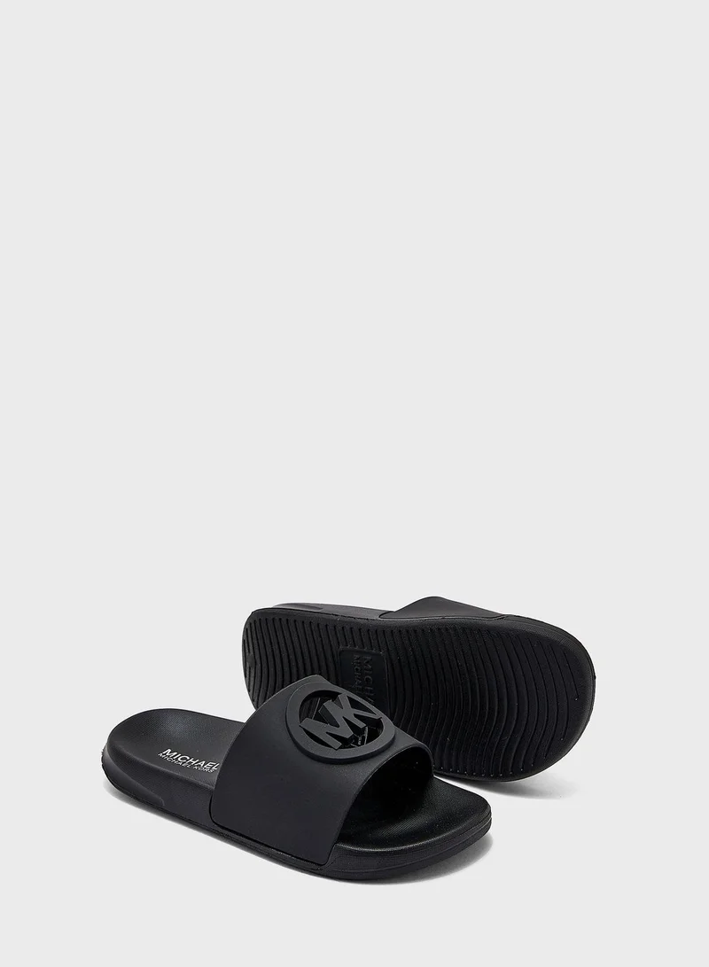 Michael Kors Youth Jett Charm Chopout Slides