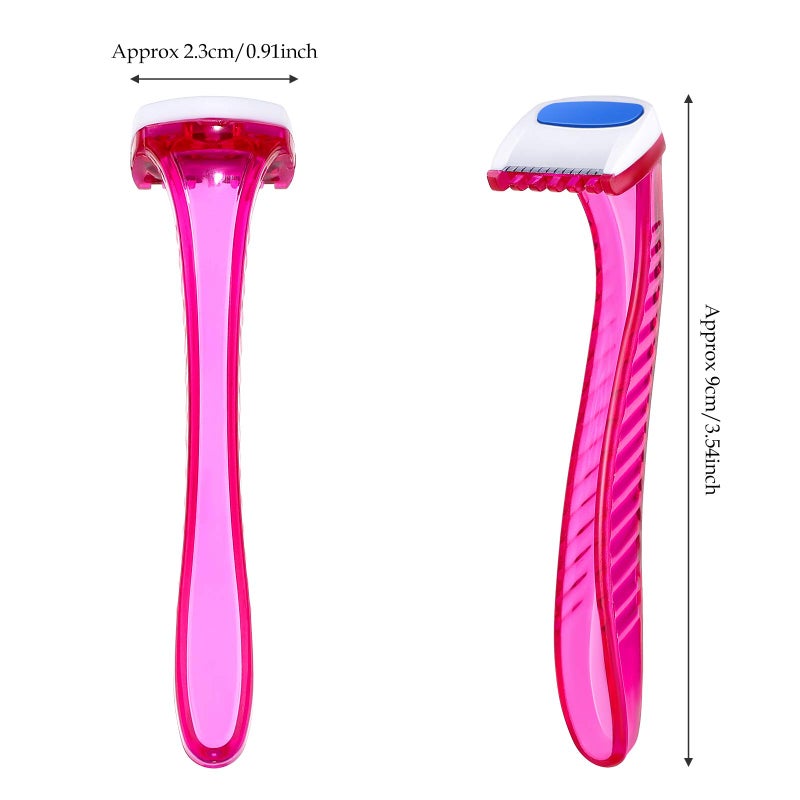 Honoson 12 Pcs Disposable Bikini Razors for Women Bikini Line Trimmer Shaver Small T Type Razor Durable Travel Accessories Pubic Hair Removal Beauty for Body Cosmetic Tool(Pink) - Image 2