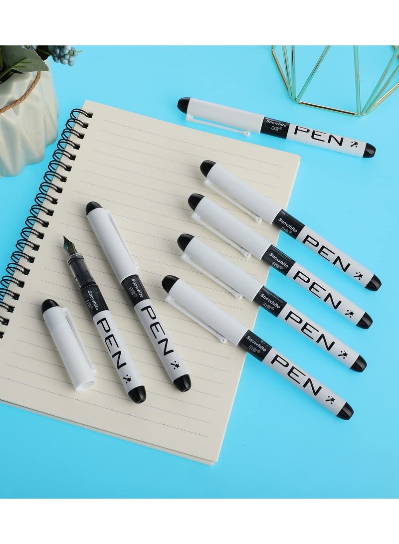 KASTWAVE Disposable Fountain Pens, 8 Colored Ink Fine Point Pen, Smooth Writing Calligraphy Pens for Sketching, Journaling Calligraphy School Office Gift Supplies(Colorful) - Image 5