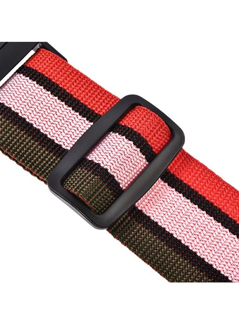 Rubik 78 Inch Heavy Duty Luggage Strap with Password Adjustable Travel Packing Belt for Bag Baggage Suitcase Safety (1 Pack Red/White)  - Image 4
