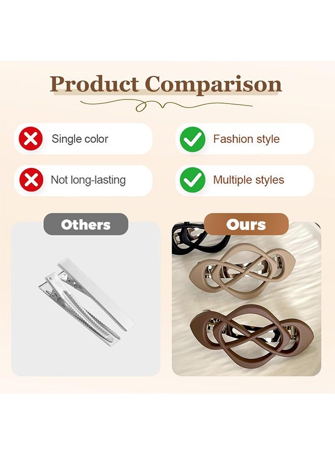 Quantum 4 PCS Hair Clips, Elegant Retro Hair Accessories with Classic Design, Secure Hold Hair Clips for Women & Girls - Image 4