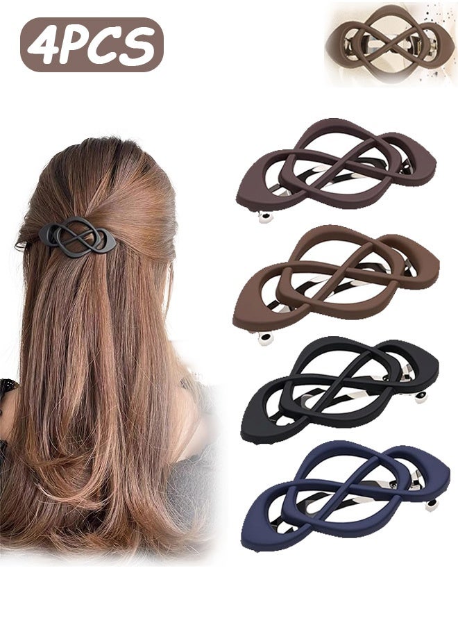 Quantum 4 PCS Hair Clips, Elegant Retro Hair Accessories with Classic Design, Secure Hold Hair Clips for Women & Girls - Image 1