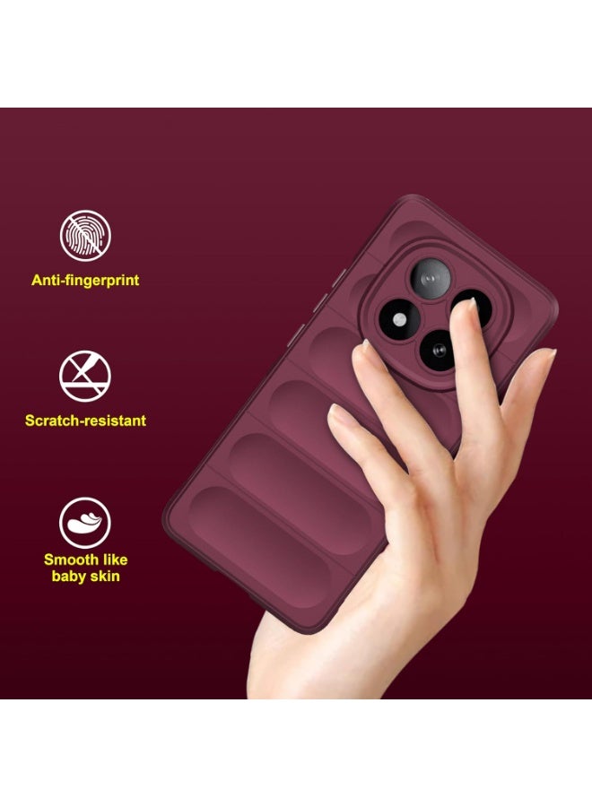 Premium Protection Back Silicone Case Compatible with Xiaomi Redmi note 14 Pro Plus 5G Magic Shield Shockproof Case with Camera Protection (wine Red) - Image 2