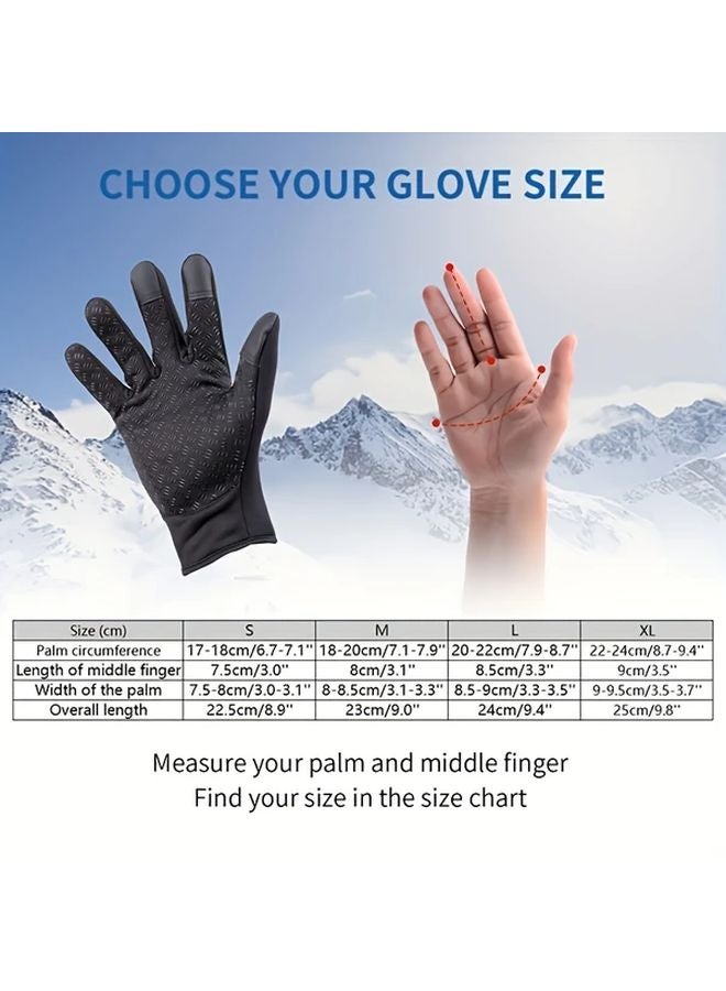قفازات رياضية سوداء للجنسين مقاومة للانزلاق، شاشة لمس في راحة اليد، إغلاق بسحاب، قابلة للتنفس - Image 3