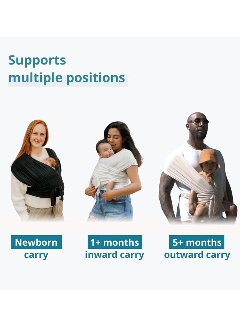 Breathable Summer Mesh Baby Wrap Carrier - Easy Hands-Free Design for Newborns and Kids Up to 44lbs - Moisture-Wicking Soft Fabric in Beige Color. - Image 3