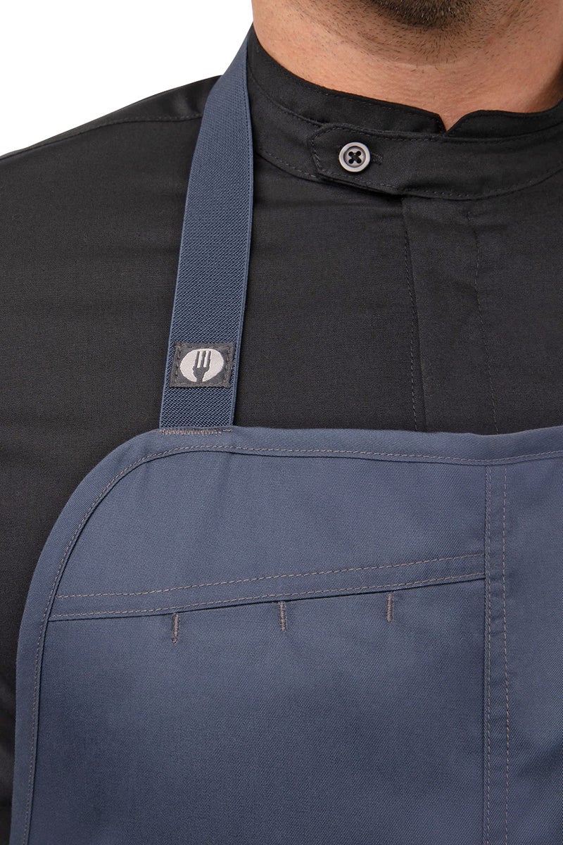 Chef Works Unisex Brio Chef Apron, Blue, One Size - Image 5
