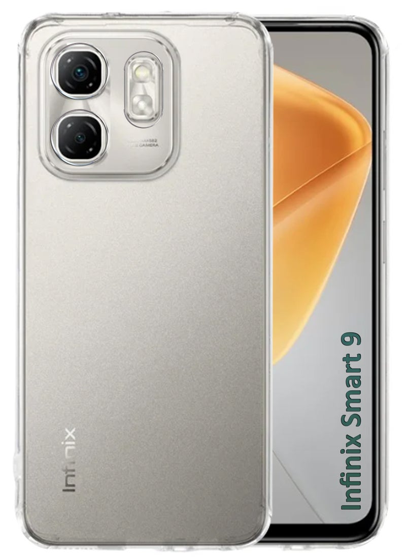 Generic For Infinix Smart 9 Shock Proof Case Cover - Ultra Clear, Durable & Accurate Cut-outs - Scratch, Dust & Smudge Protection - Clear Silicon Back Cover for Infinix Smart 9  - Image 1
