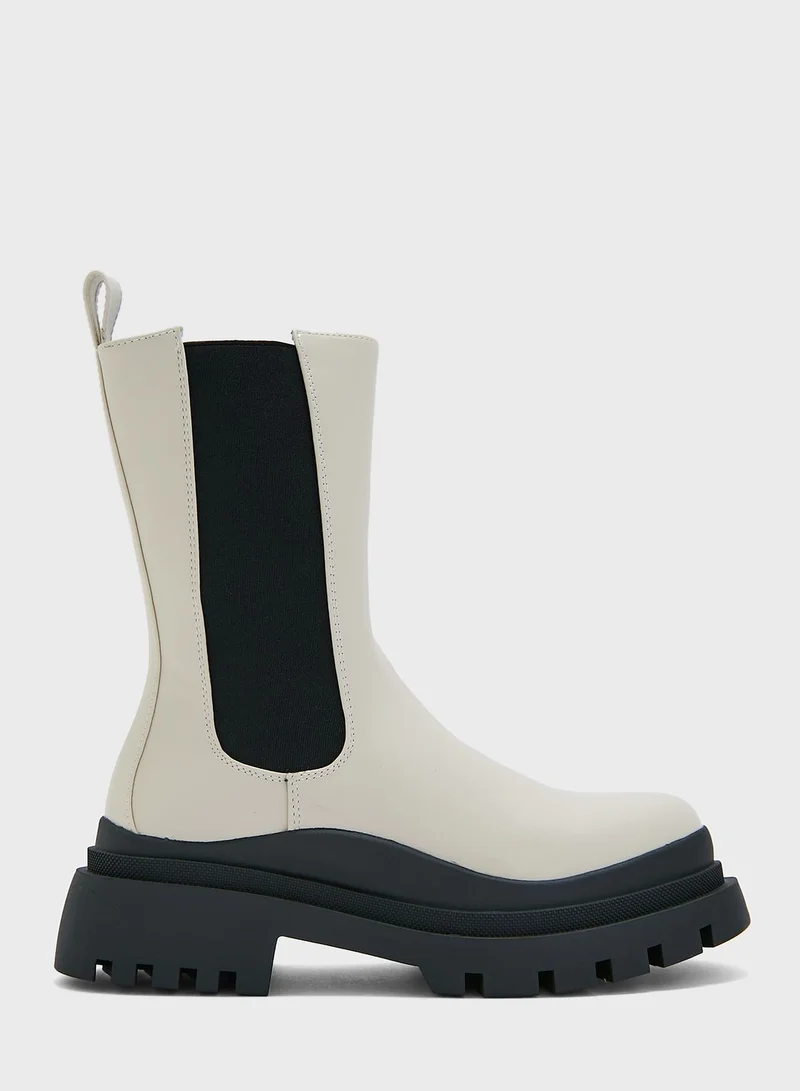 Truffle Taupe Chunky Chelsea  Boots