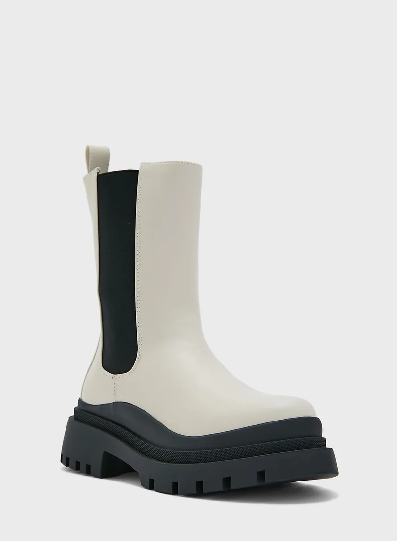 Truffle Taupe Chunky Chelsea  Boots