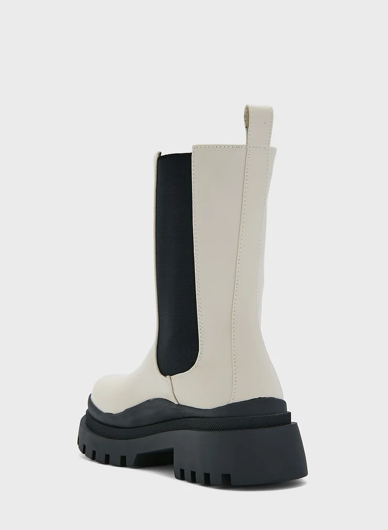 Truffle Taupe Chunky Chelsea  Boots