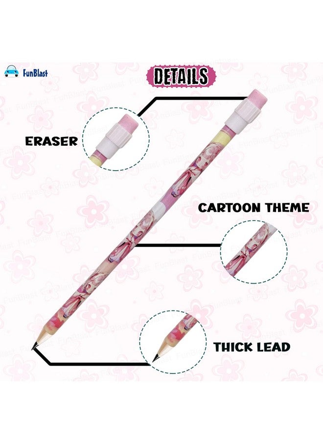 FunBlast FunBlast Pencil Set for Kids - Pack of 10 Pcs HB Pencils Stationary Kit, Lotus Flower Pencil Set with Erasers, Sharpener and Pencil Grip for Kids, Pencil for Drawing & Shading, Sketching (Pink)  - Image 5
