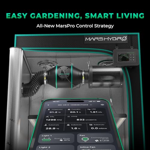 MARS HYDRO 4 Inch Air Filtration Kit, Inline Duct Fan with iControl Temperature & Humidity Controller, App Remote Control, Carbon Filter Combo +25Ft Ducting, Grow Tent Hydroponics Ventilation System - Image 3