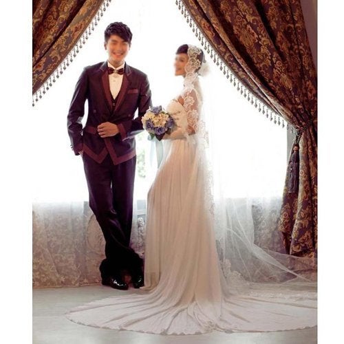 Bolt 3M Long 1 Layer Lace Edge Vintage Cathedral Wedding Bridal Veil - Image 4