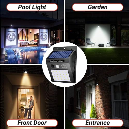 Epyz Plastic Solar Wall Light Outdoor Waterproof Garden Decoration Wall Lamps, IP64 Waterproof Doorway, Balcony,Fence Decor [ Warm Yellow Pack of 1 ] - Image 2