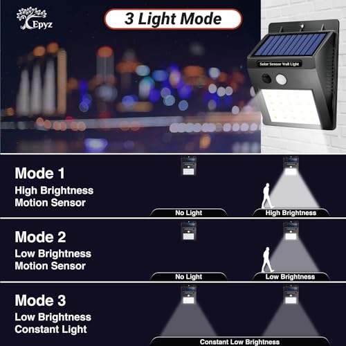 Epyz Plastic Solar Wall Light Outdoor Waterproof Garden Decoration Wall Lamps, IP64 Waterproof Doorway, Balcony,Fence Decor [ Warm Yellow Pack of 1 ] - Image 4
