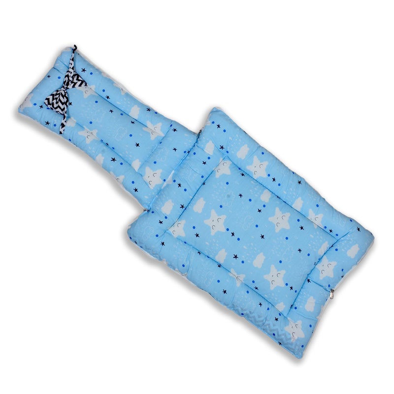 SmallBerry™ 3-in-1 Baby Bed, Sleeping Bag, and Carry Bag Nest | New Born Bedding Set | Ideal Newborn Baby Gift for 0-6 Months | Cozy Blue Nursery Essential - Image 2