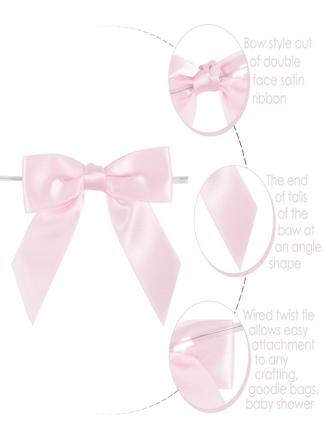 AIMUDI 6 Colors Pastel Ribbon Bows for Easter' Day Decorations 3.5" Satin Twist Tie Bows for Treat Bags Premade Bows for Crafts, Wedding Decorations, Baby Shower, Gift Wrapping, Spring- 60 Counts - Image 3