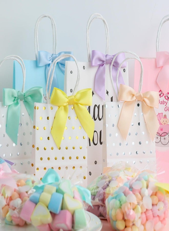 AIMUDI 6 Colors Pastel Ribbon Bows for Easter' Day Decorations 3.5" Satin Twist Tie Bows for Treat Bags Premade Bows for Crafts, Wedding Decorations, Baby Shower, Gift Wrapping, Spring- 60 Counts - Image 4