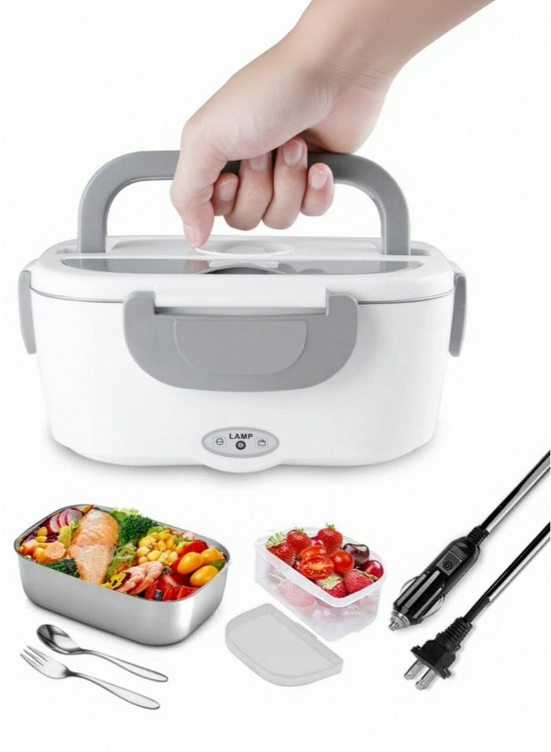 Electric Lunch Box Food Heater, Portable Heated Lunch Box for Car, Truck & Office, Food Warmer with Removable 304 Stainless Steel Container, Leak Proof Design - Image 1