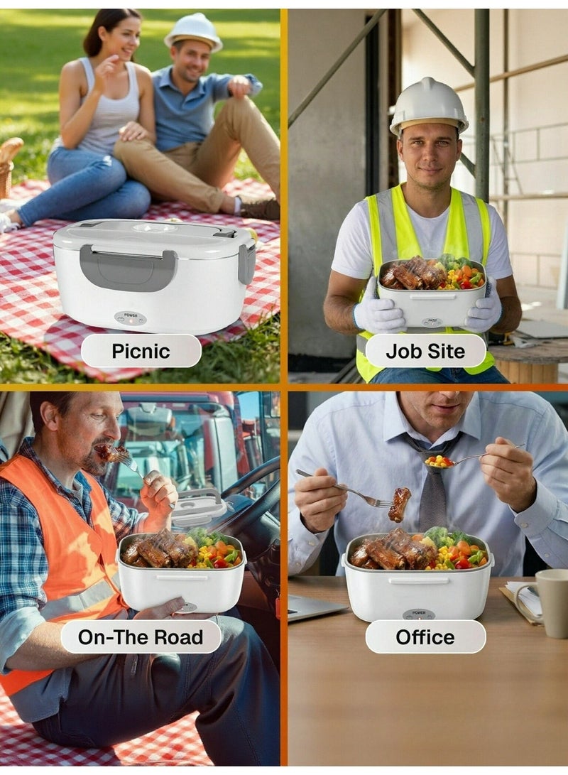 Electric Lunch Box Food Heater, Portable Heated Lunch Box for Car, Truck & Office, Food Warmer with Removable 304 Stainless Steel Container, Leak Proof Design - Image 5