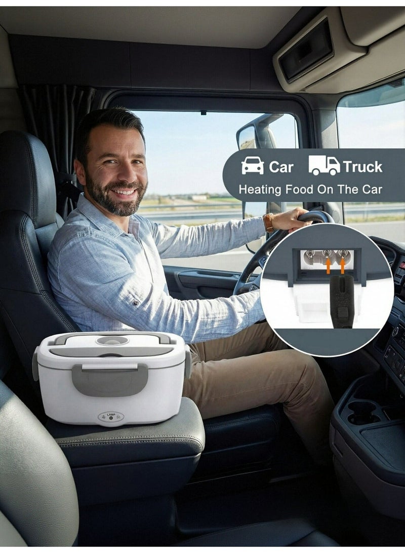 Electric Lunch Box Food Heater, Portable Heated Lunch Box for Car, Truck & Office, Food Warmer with Removable 304 Stainless Steel Container, Leak Proof Design - Image 2