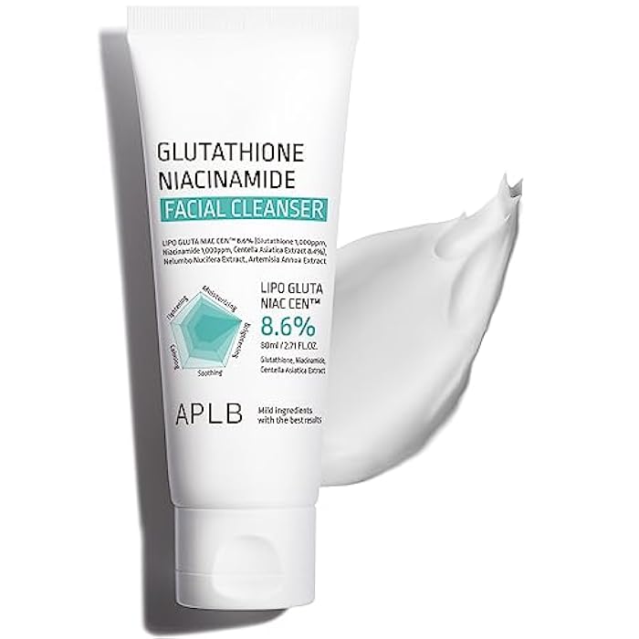 APLB Glutathione Niacinamide Facial Cleanser | LIPO GLUTA NIAC CEN™ 8.6% 2.71 FL.OZ/Korean Skincare, Cares for Tighten Pores & Sebum, Long lasting nourishment and deep moisture for soft skin - Image 1