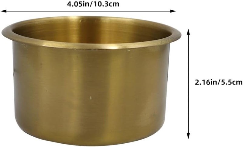 Generic 2pcs Multi-Functional Cup Holder Insert 10.3x5.5cm, Copper Boat and Car Drink Organizer with Reusable Cup Holder for Yacht, Rv, and Desk Use - Image 2