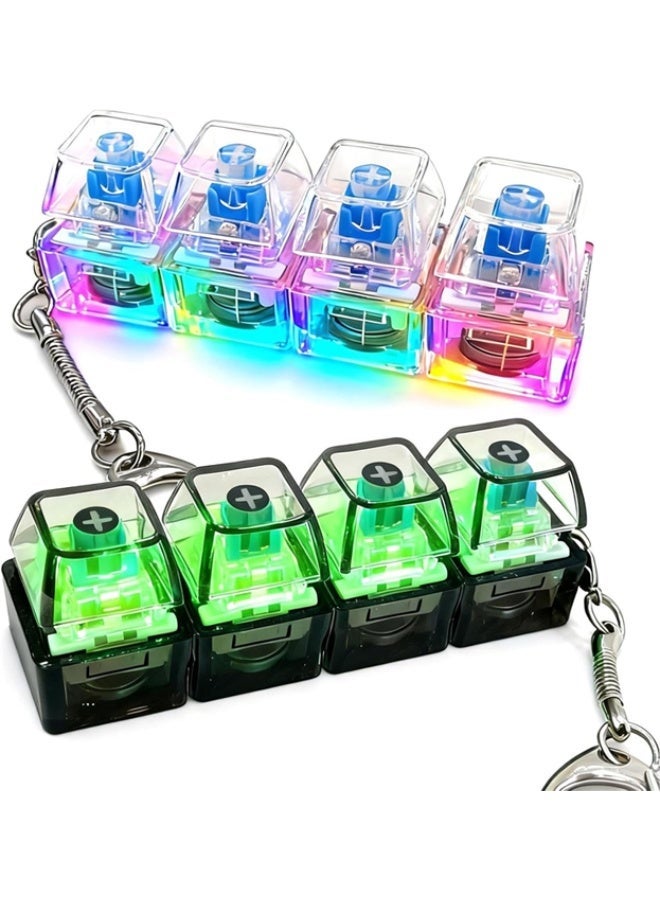 لعبة فيدجيت للكبار على شكل لوحة مفاتيح بأضواء LED، سلسلة مفاتيح فيدجيت، لوحة مفاتيح فيدجيت للتخفيف من التوتر، لعبة ضغط للمكتب والمنزل - Image 1