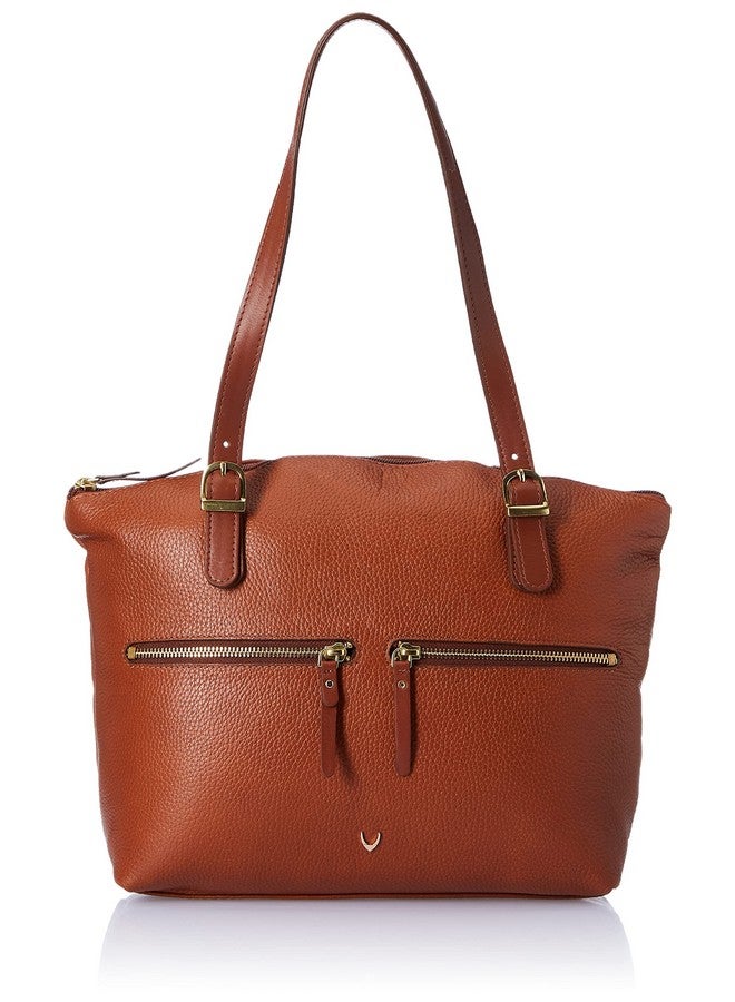 Hidesign Leather Tote Bag- Light Brown - Image 3