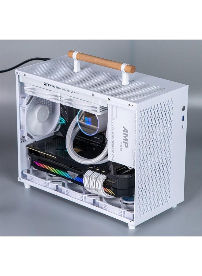 ثيرمالرايت هيكل كمبيوتر محمول مدرفل على البارد، هيكل ألعاب كمبيوتر، هيكل كمبيوتر مكتبي يدعم بطاقة رسومات 360 مم، مناسب للوحة الأم Itx Matx، مزود طاقة ATX، سطح مكتب للألعاب - Image 3
