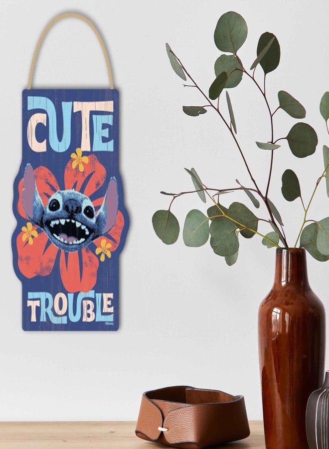 أوبن رود براندز ديكور حائط خشبي معلق عليه رسومات ديزني ليلو وستيتش اللطيفة - لافتة غرزة مرحة لغرفة النوم أو غرفة اللعب أو الحضانة - Image 5