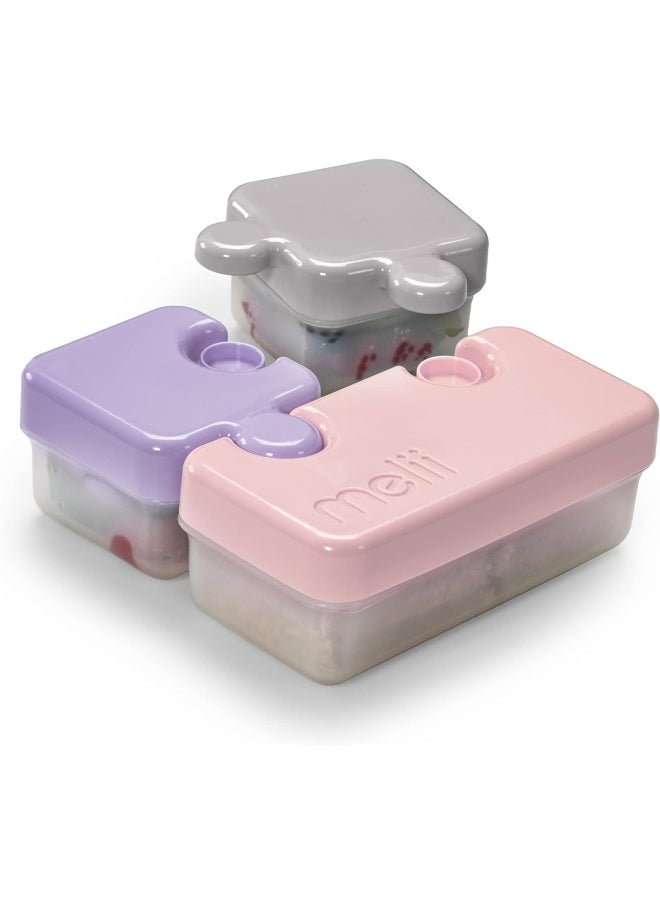 melii - Leakproof, Microwave And Freezer Safe Puzzle Bento Box - Fun 3-Compartment Food Storage Container For Kids And Adults - Image 1